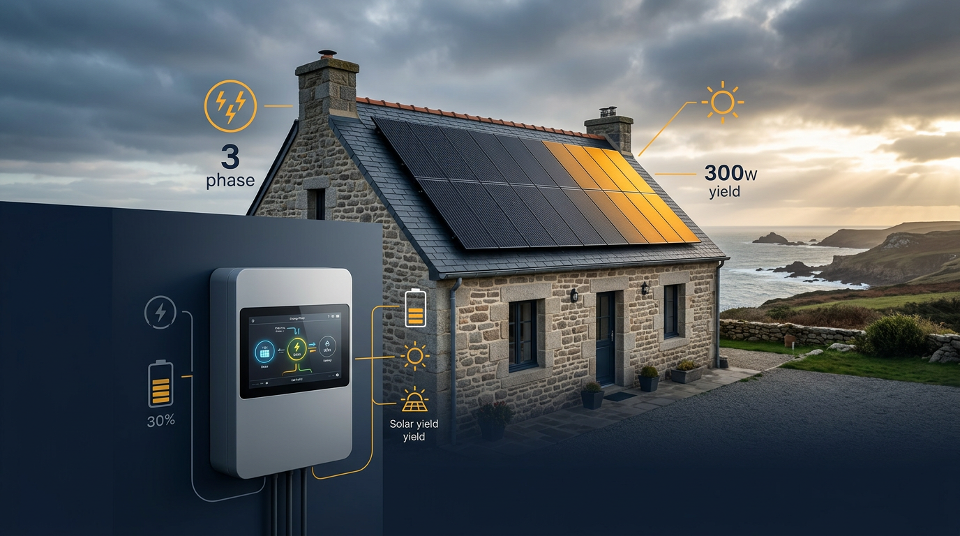 Kit solaire triphasé avec stockage : le guide complet pour le Finistère Nord