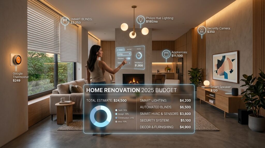 Prix installation domotique maison 2025 : le vrai budget poste par poste